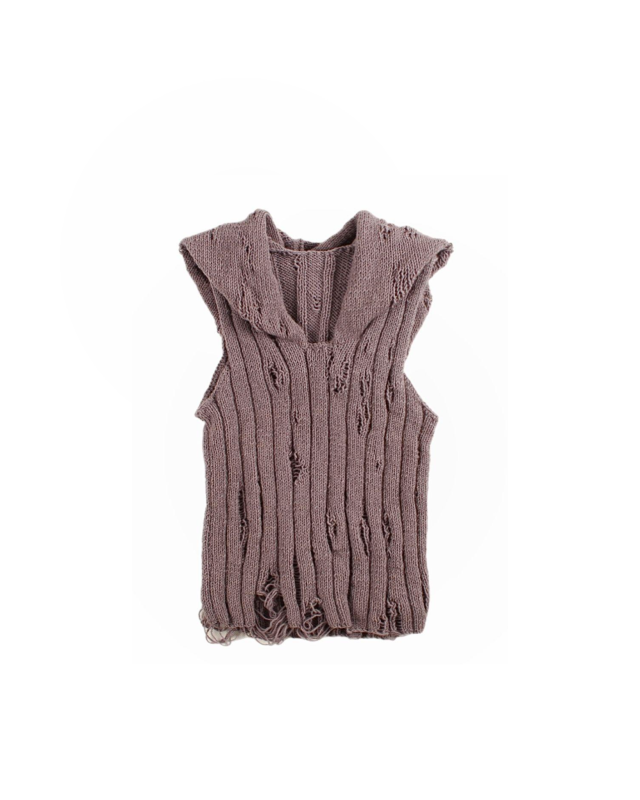 Disrupted Knitted Vest